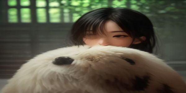 手绘风格插画中一只手指轻触手机屏幕设置按钮，象征安全设置与权限管理